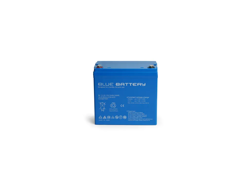 Blue Battery 12 Volt 55 Ah Bakımsız Kuru Akü